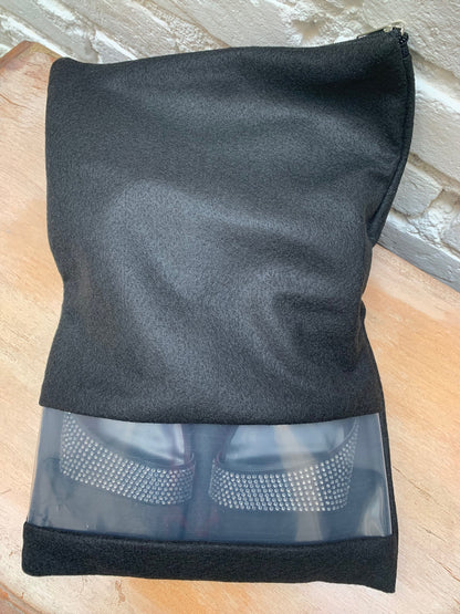 2 Sacos Para Sapatos Feltro Preto